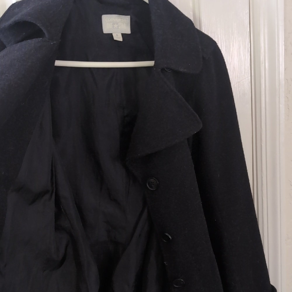 Converse Women's Black Trench Coat View 4